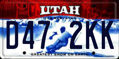 UT license plate D472KK