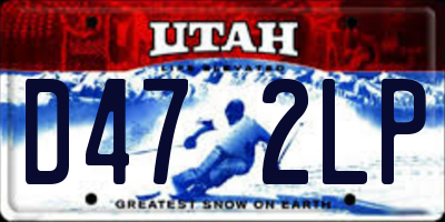 UT license plate D472LP
