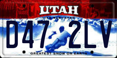 UT license plate D472LV