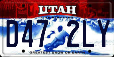 UT license plate D472LY