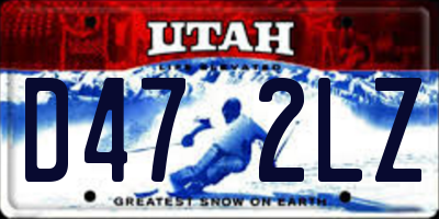 UT license plate D472LZ