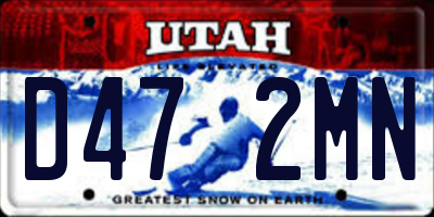 UT license plate D472MN