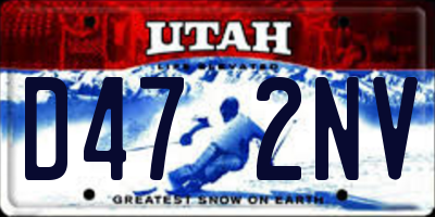 UT license plate D472NV