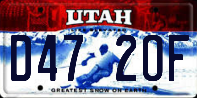 UT license plate D472OF