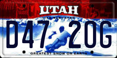 UT license plate D472OG