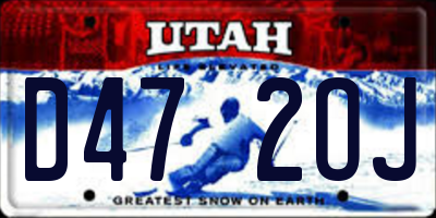 UT license plate D472OJ