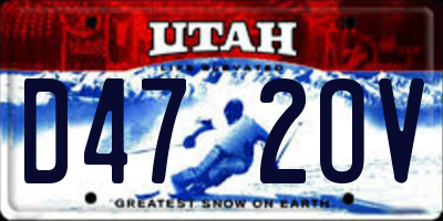 UT license plate D472OV