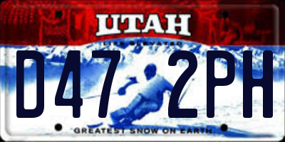 UT license plate D472PH