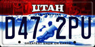 UT license plate D472PU
