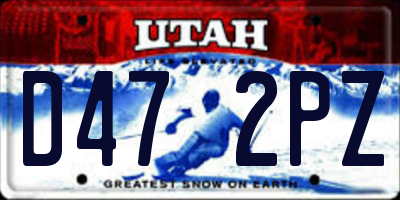 UT license plate D472PZ