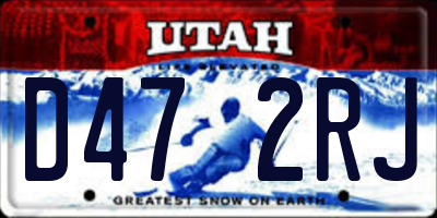 UT license plate D472RJ