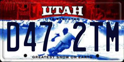 UT license plate D472TM