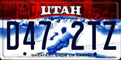 UT license plate D472TZ