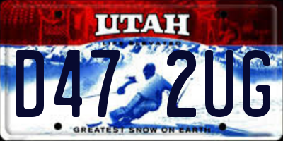 UT license plate D472UG