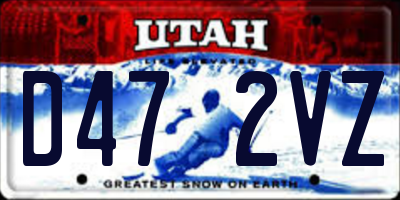 UT license plate D472VZ