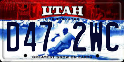 UT license plate D472WC