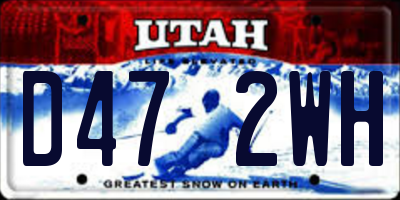 UT license plate D472WH