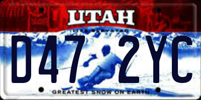 UT license plate D472YC