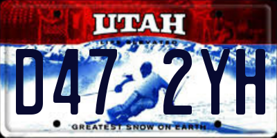 UT license plate D472YH