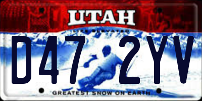 UT license plate D472YV
