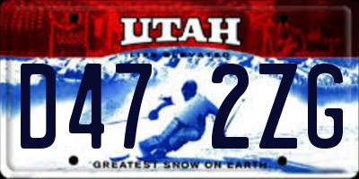 UT license plate D472ZG