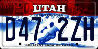 UT license plate D472ZH