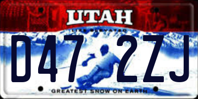 UT license plate D472ZJ