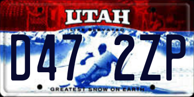 UT license plate D472ZP
