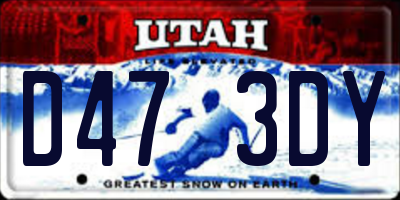 UT license plate D473DY