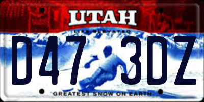 UT license plate D473DZ