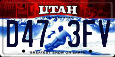 UT license plate D473FV