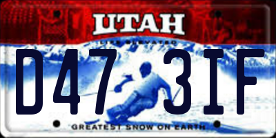 UT license plate D473IF