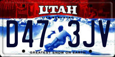 UT license plate D473JV