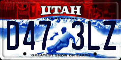 UT license plate D473LZ