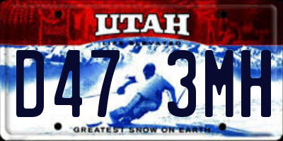 UT license plate D473MH