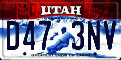 UT license plate D473NV