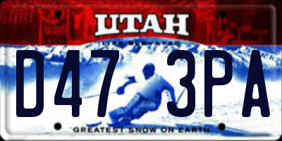 UT license plate D473PA