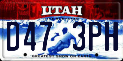 UT license plate D473PH