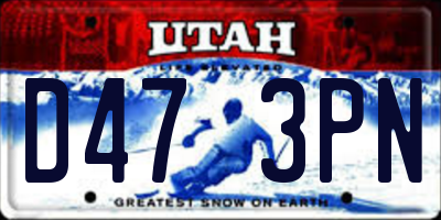 UT license plate D473PN