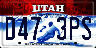 UT license plate D473PS