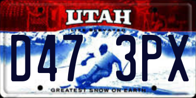 UT license plate D473PX