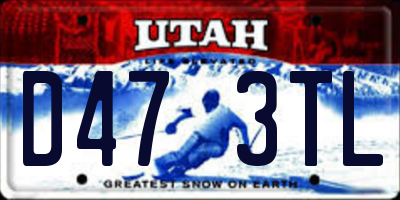 UT license plate D473TL