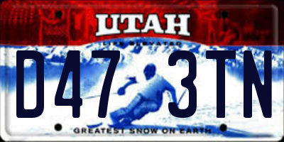 UT license plate D473TN