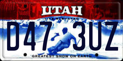 UT license plate D473UZ