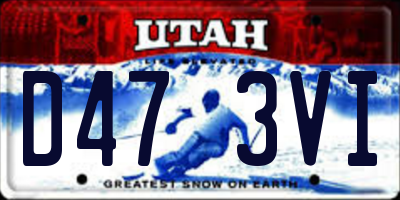 UT license plate D473VI