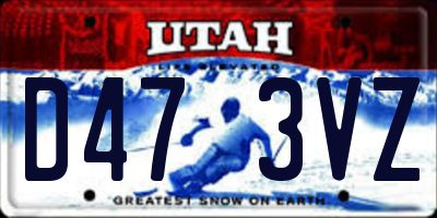 UT license plate D473VZ