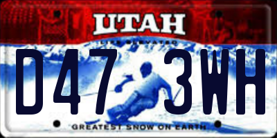UT license plate D473WH