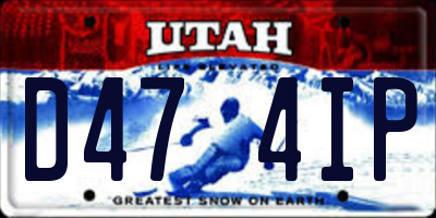 UT license plate D474IP