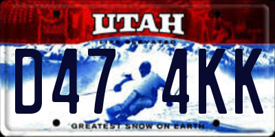 UT license plate D474KK