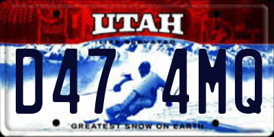 UT license plate D474MQ